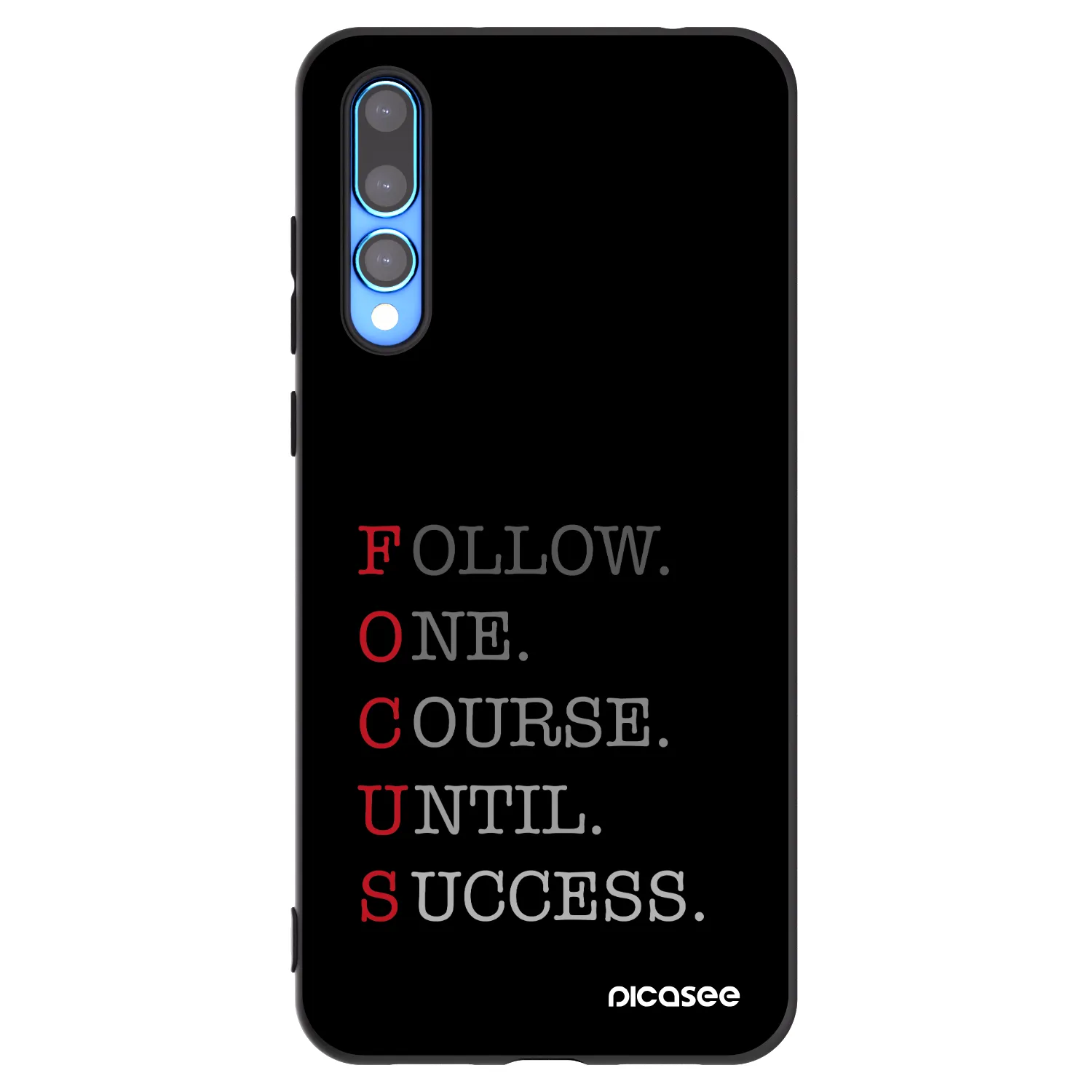Picasee silikonowe czarne etui na Huawei P20 Pro - Focus
