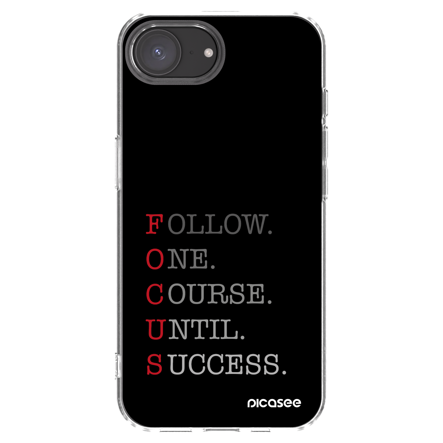 Picasee silikonowe przeźroczyste etui na Apple iPhone 16e - Focus