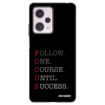 Picasee silikonowe czarne etui na Xiaomi Redmi Note 12 Pro+ 5G - Focus