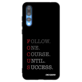 Picasee silikonowe czarne etui na Huawei P20 Pro - Focus