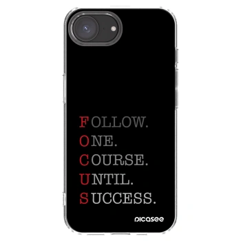 Picasee silikonowe przeźroczyste etui na Apple iPhone 16e - Focus
