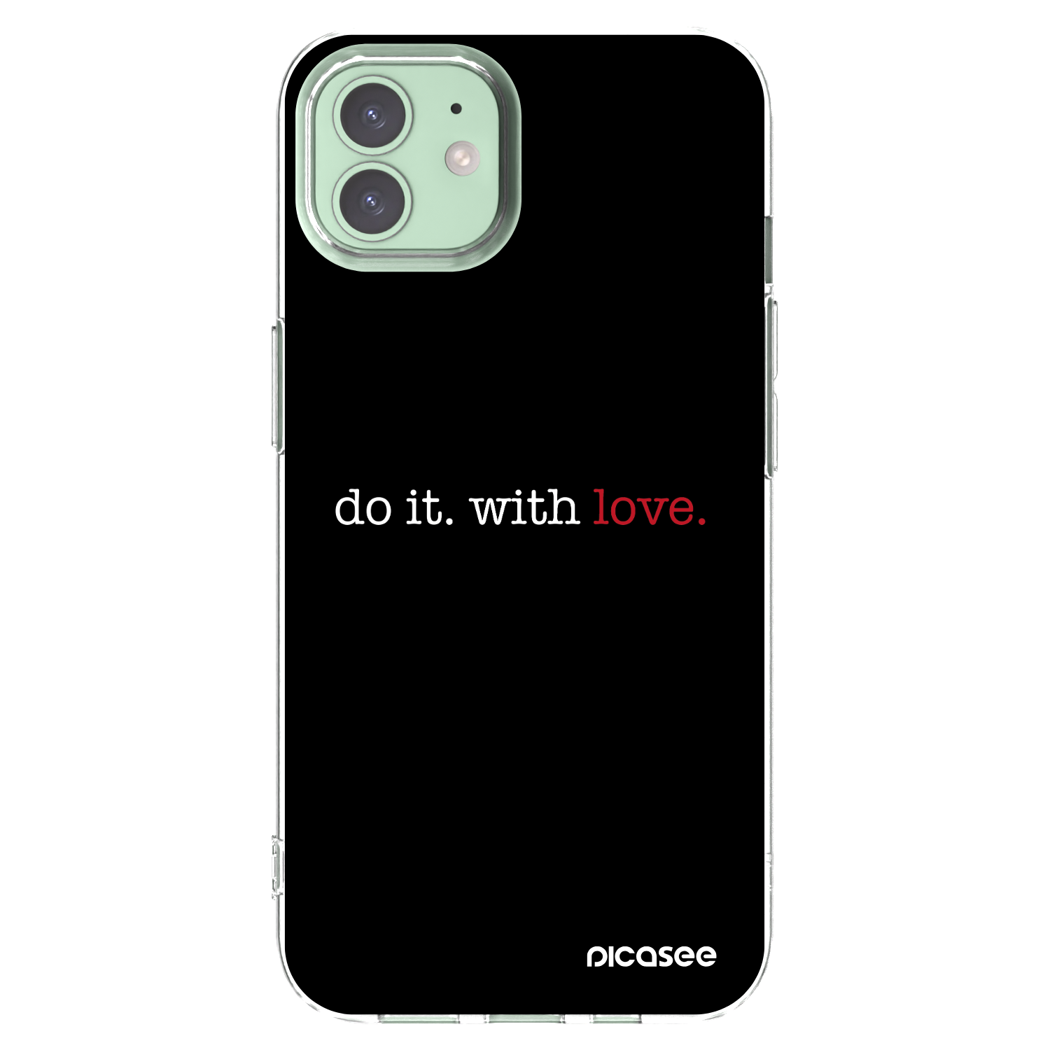 Picasee silikonowe przeźroczyste etui na Apple iPhone 12 - Do it. With love.