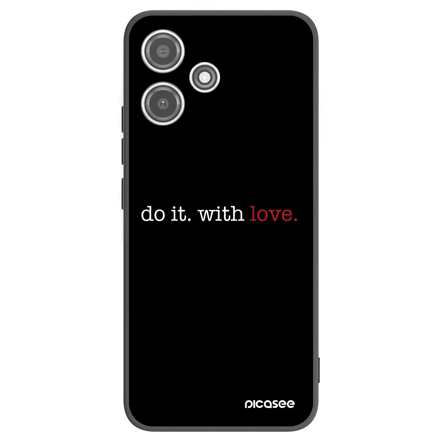 Picasee silikonowe czarne etui na Xiaomi Redmi 12 5G - Do it. With love.