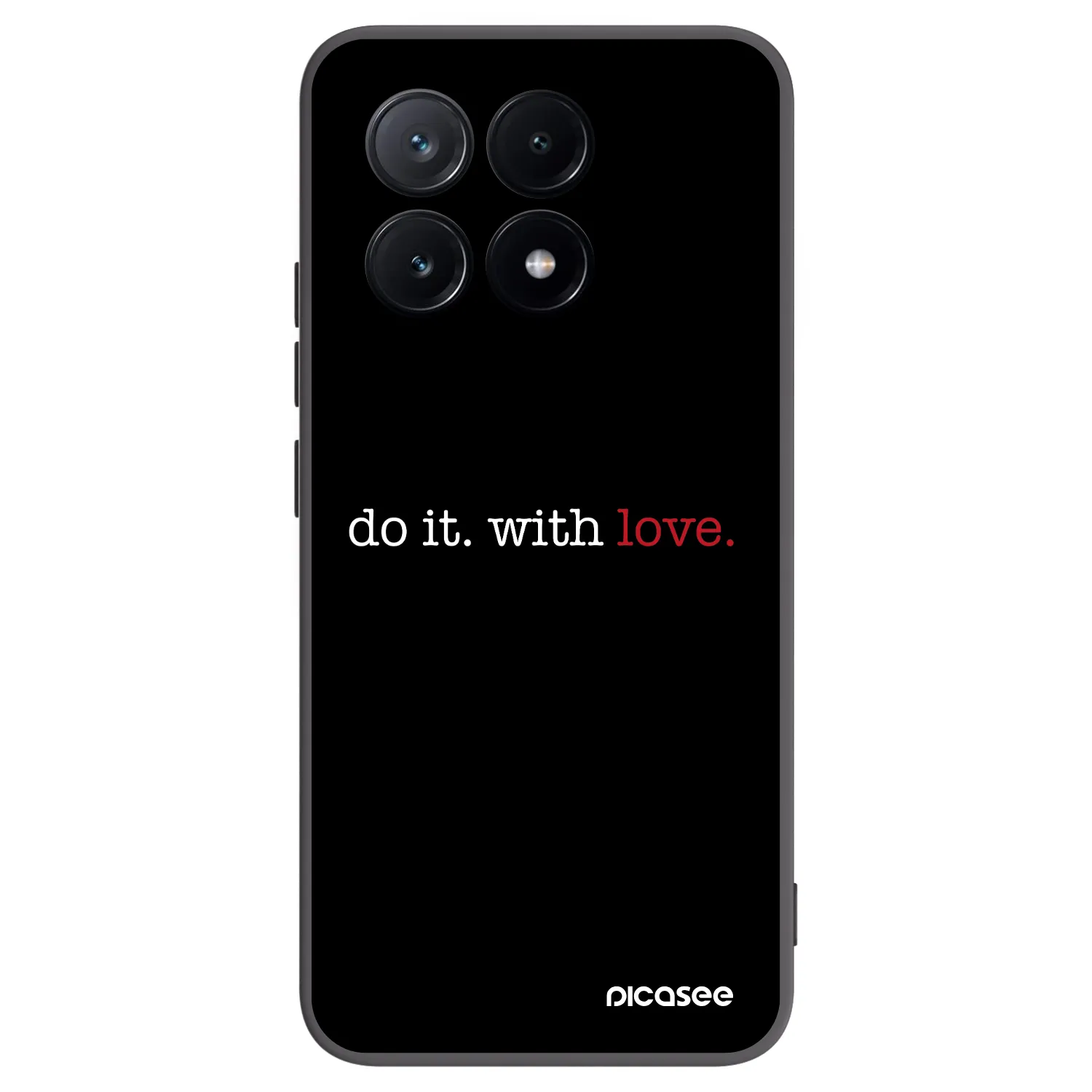 Picasee silikonowe czarne etui na Xiaomi Poco X6 Pro - Do it. With love.