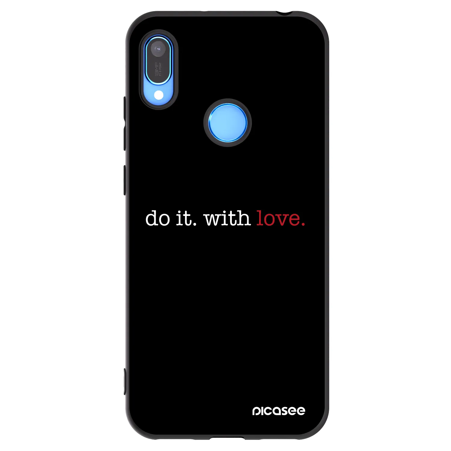 Picasee silikonowe czarne etui na Huawei Y6 2019 - Do it. With love.