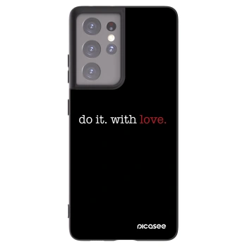 Picasee silikonowe czarne etui na Samsung Galaxy S21 Ultra 5G G998B - Do it. With love.