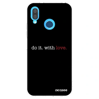 Picasee silikonowe przeźroczyste etui na Huawei P20 Lite - Do it. With love.