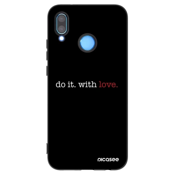 Picasee silikonowe czarne etui na Huawei P20 Lite - Do it. With love.