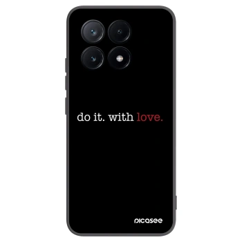 Picasee silikonowe czarne etui na Xiaomi Poco X6 Pro - Do it. With love.