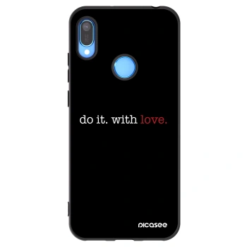 Picasee silikonowe czarne etui na Huawei Y6 2019 - Do it. With love.