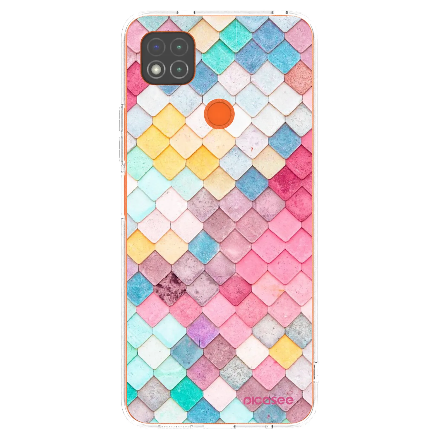 Picasee silikonowe przeźroczyste etui na Xiaomi Redmi 9C - Colorful roof