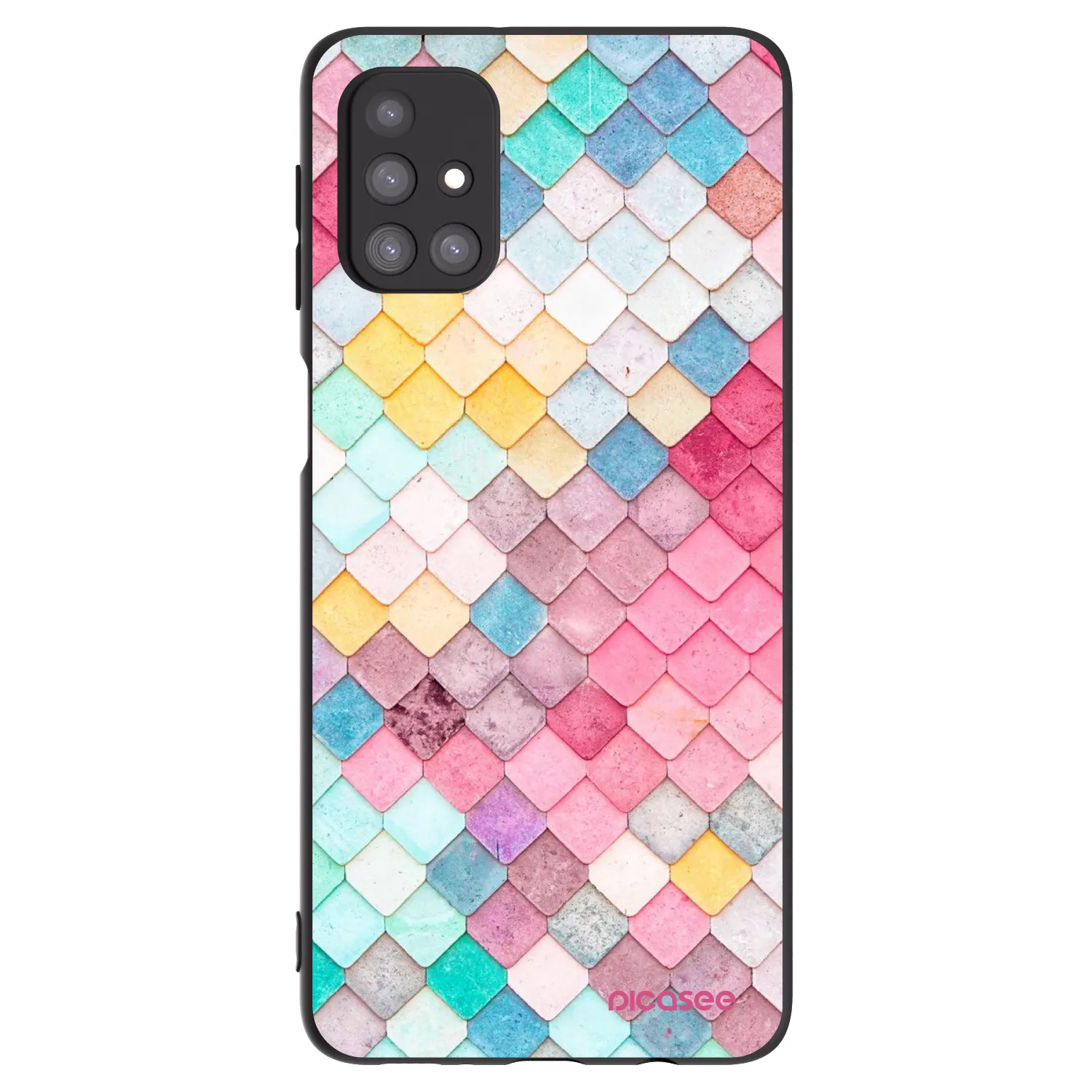Picasee silikonowe czarne etui na Samsung Galaxy M31s - Colorful roof