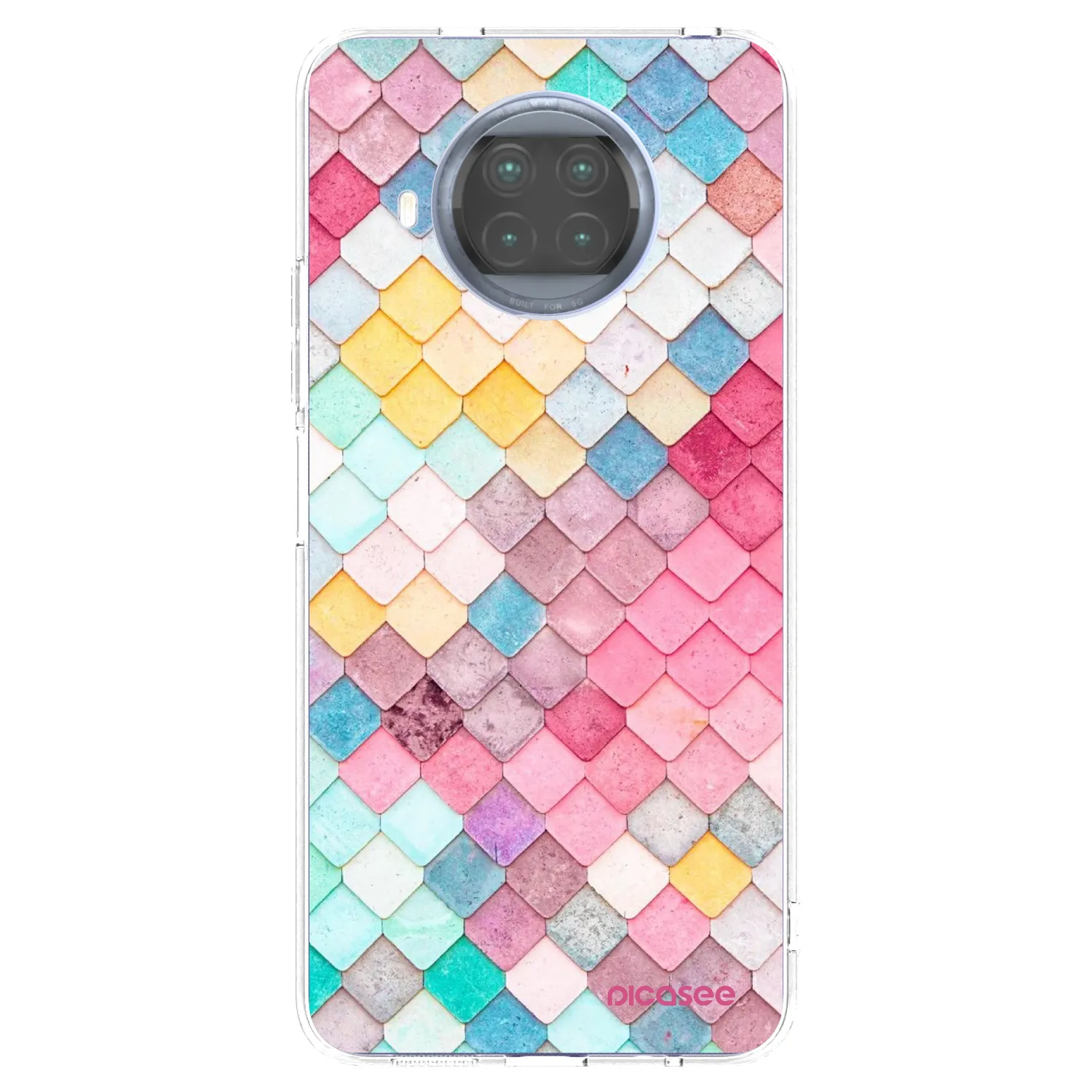 Picasee silikonowe przeźroczyste etui na Xiaomi Mi 10T Lite - Colorful roof