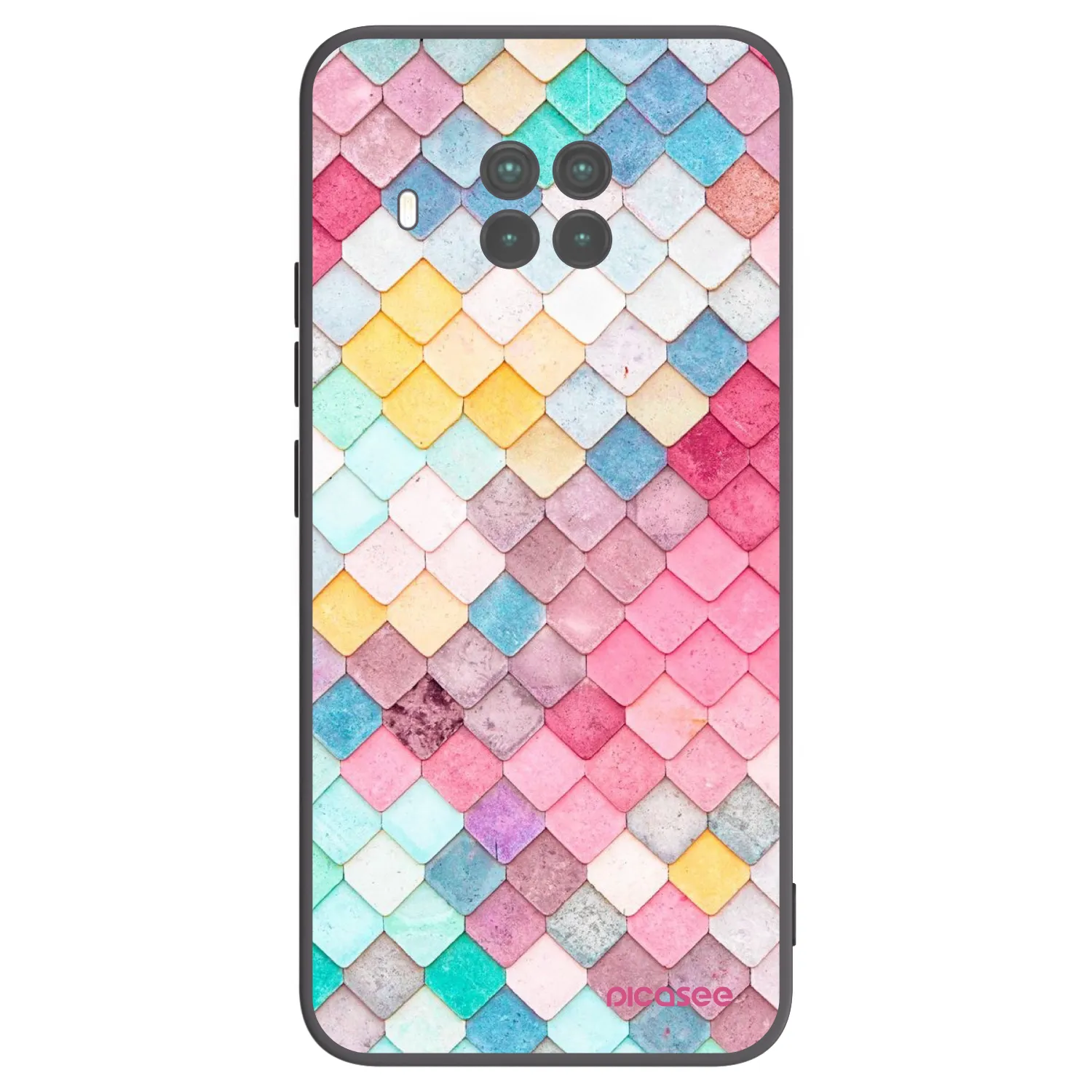 Picasee silikonowe czarne etui na Xiaomi Mi 10T Lite - Colorful roof