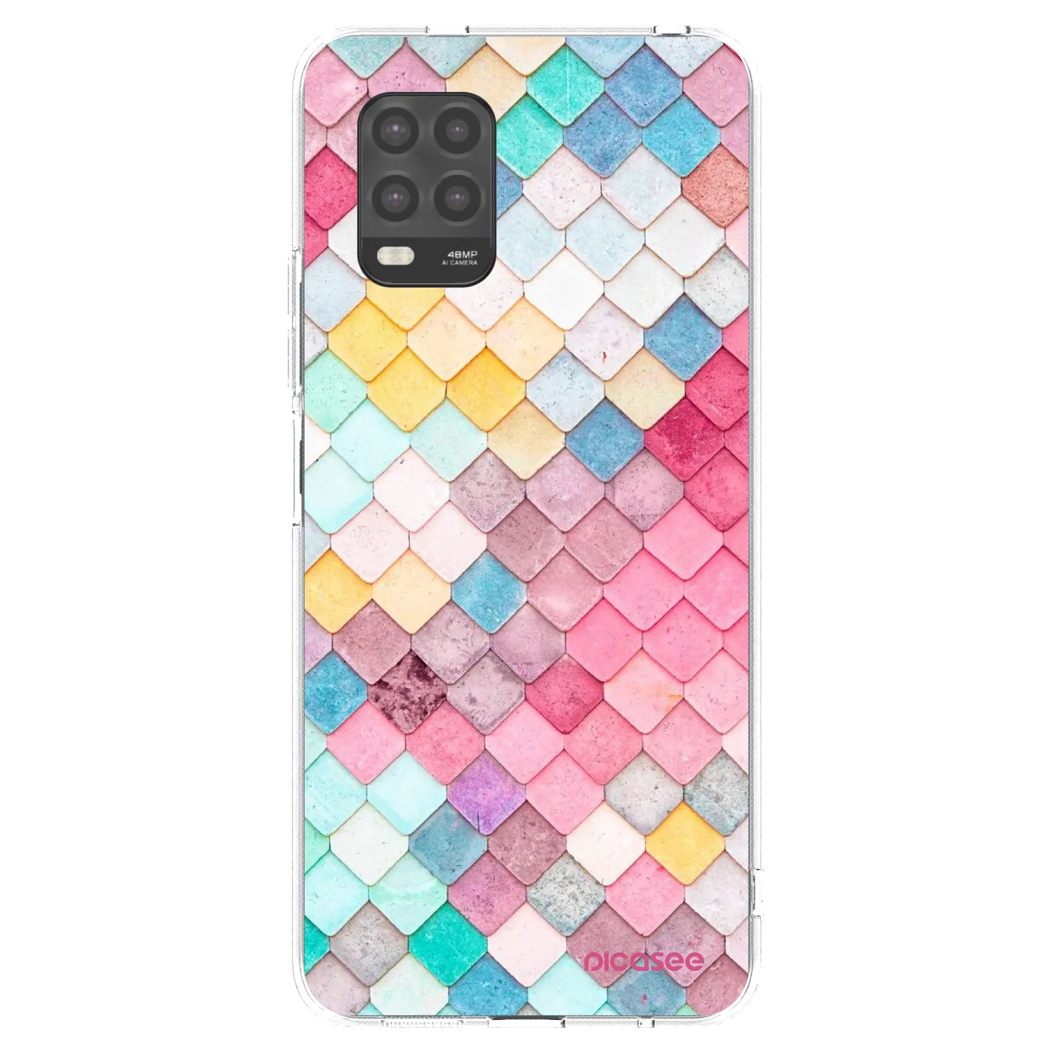 Picasee silikonowe przeźroczyste etui na Xiaomi Mi 10 Lite - Colorful roof