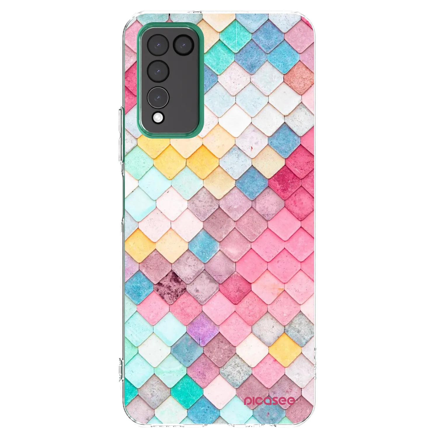 Picasee silikonowe przeźroczyste etui na Honor 10X Lite - Colorful roof