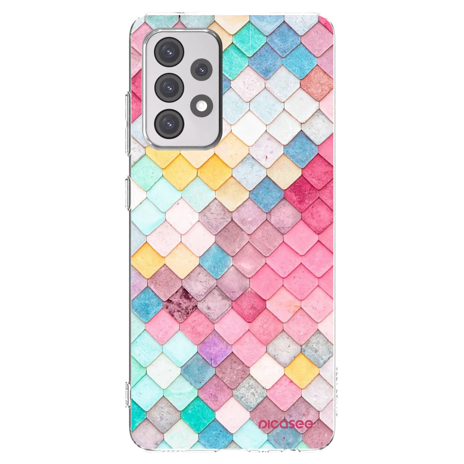 Picasee silikonowe przeźroczyste etui na Samsung Galaxy A52 5G A525F - Colorful roof