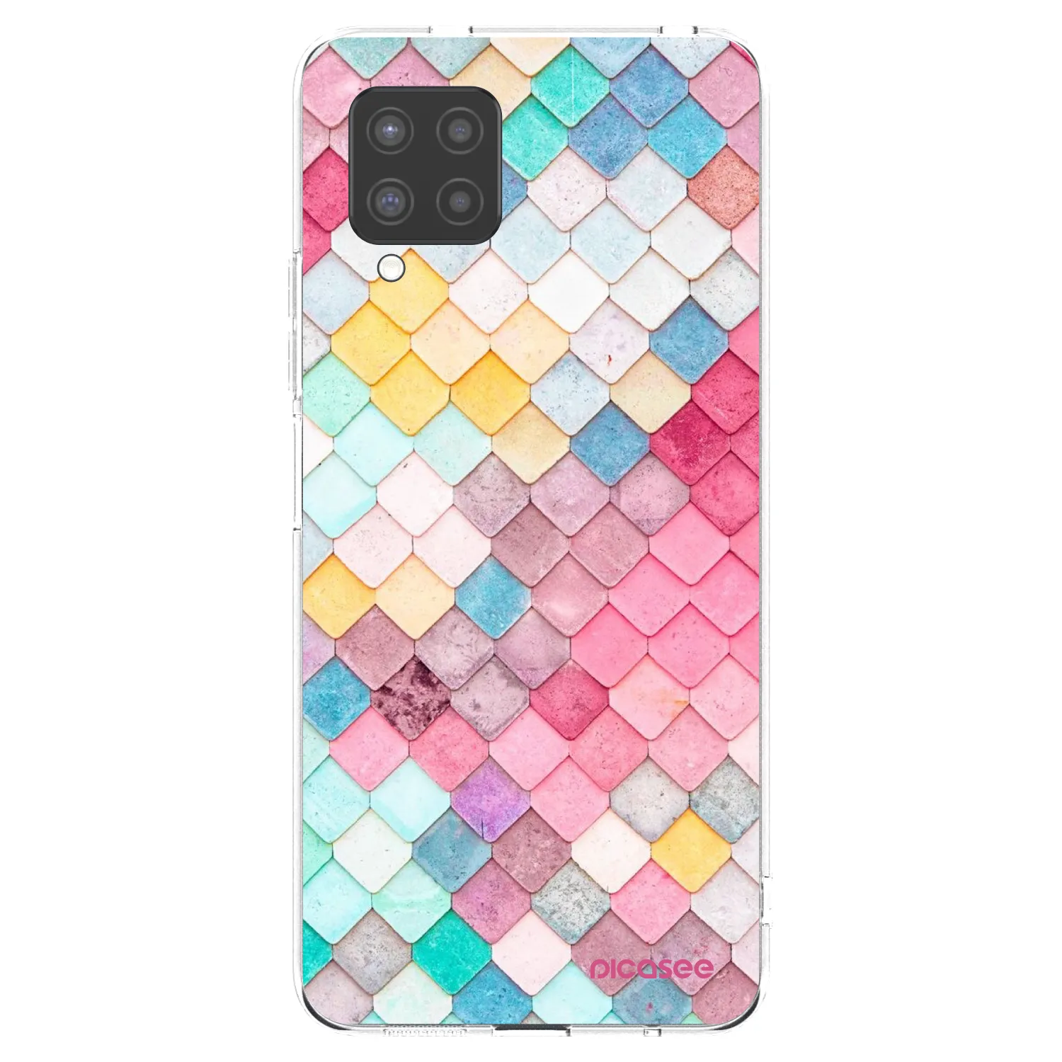 Picasee silikonowe przeźroczyste etui na Samsung Galaxy A42 A426B - Colorful roof