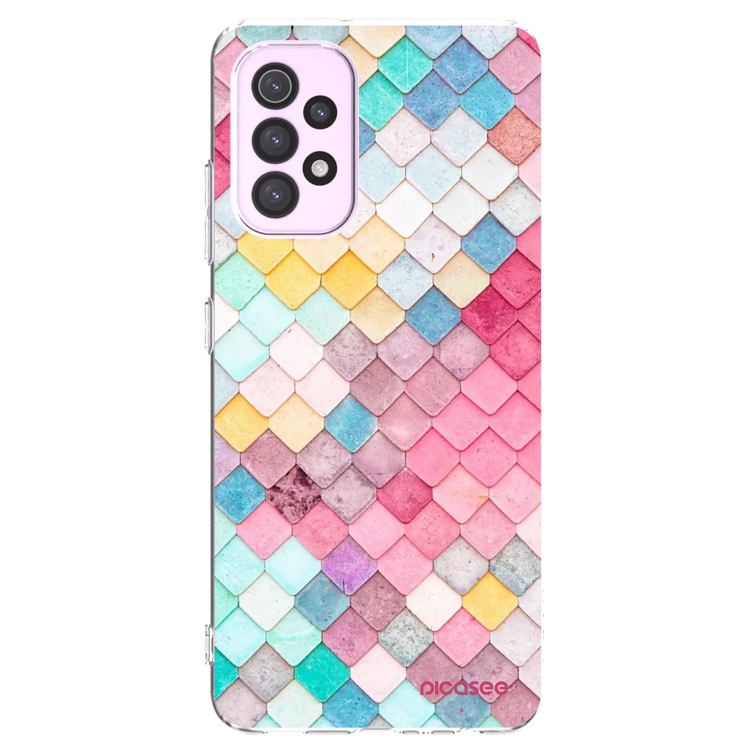 Picasee silikonowe przeźroczyste etui na Samsung Galaxy A32 5G A326B - Colorful roof