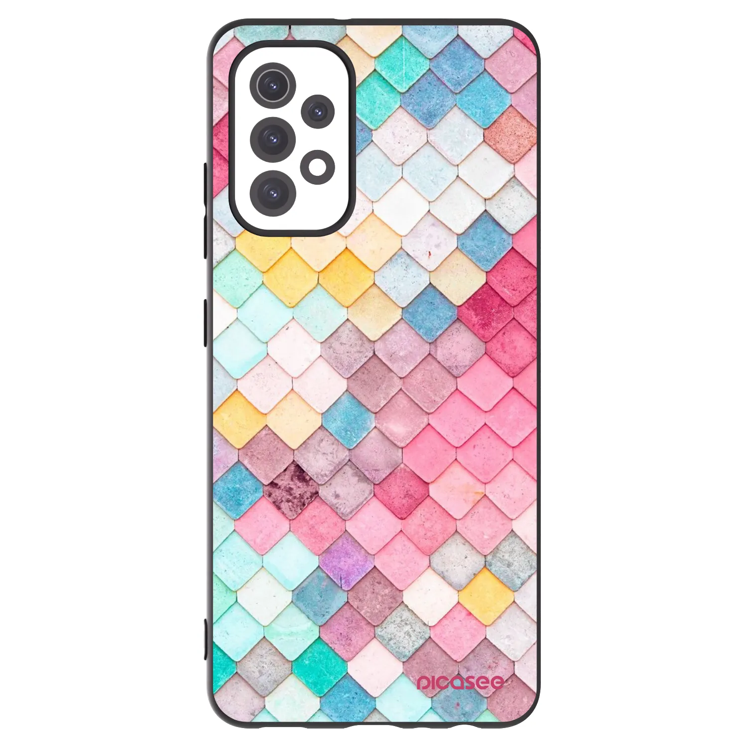 Picasee silikonowe czarne etui na Samsung Galaxy A32 5G A326B - Colorful roof
