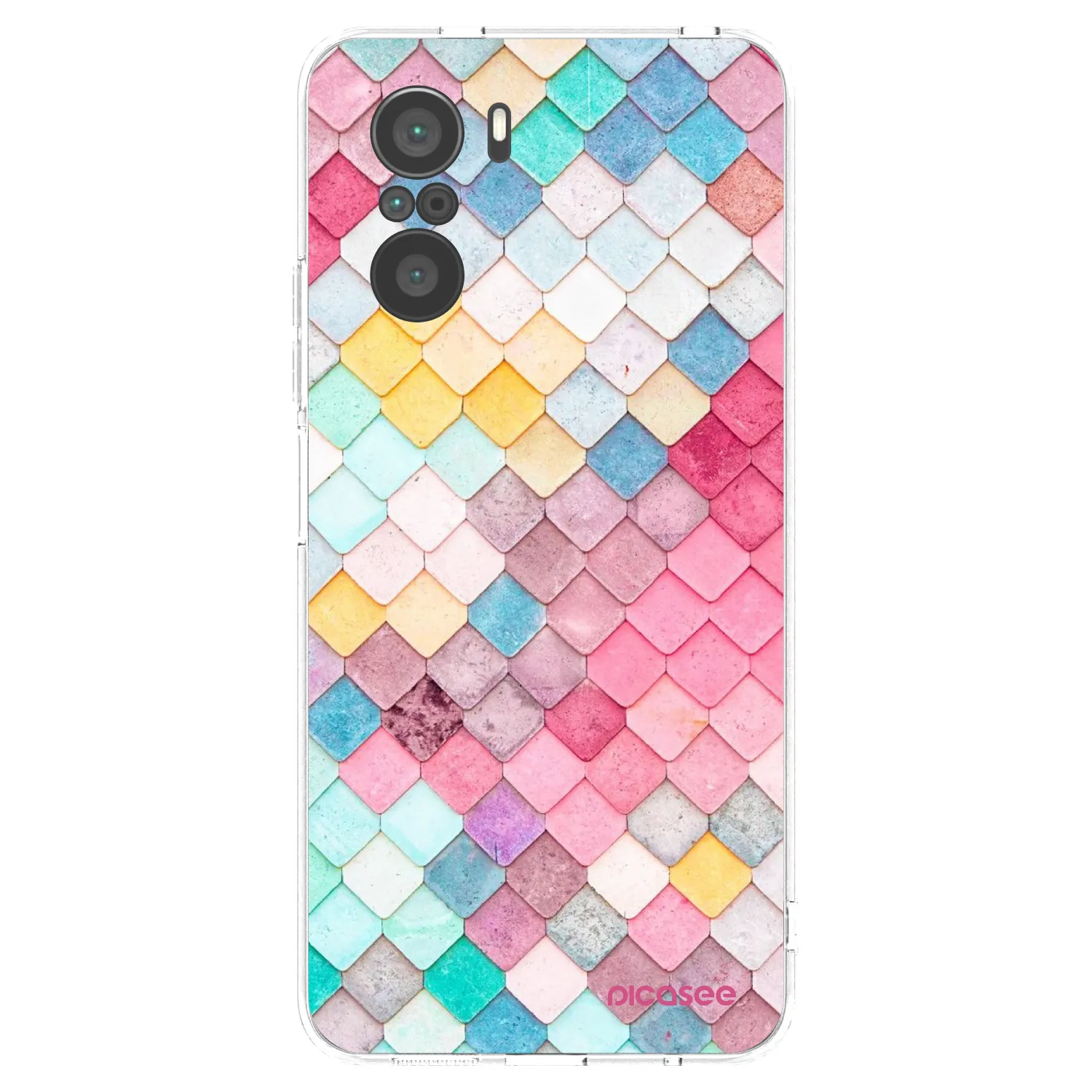 Picasee silikonowe przeźroczyste etui na Xiaomi Poco F3 - Colorful roof