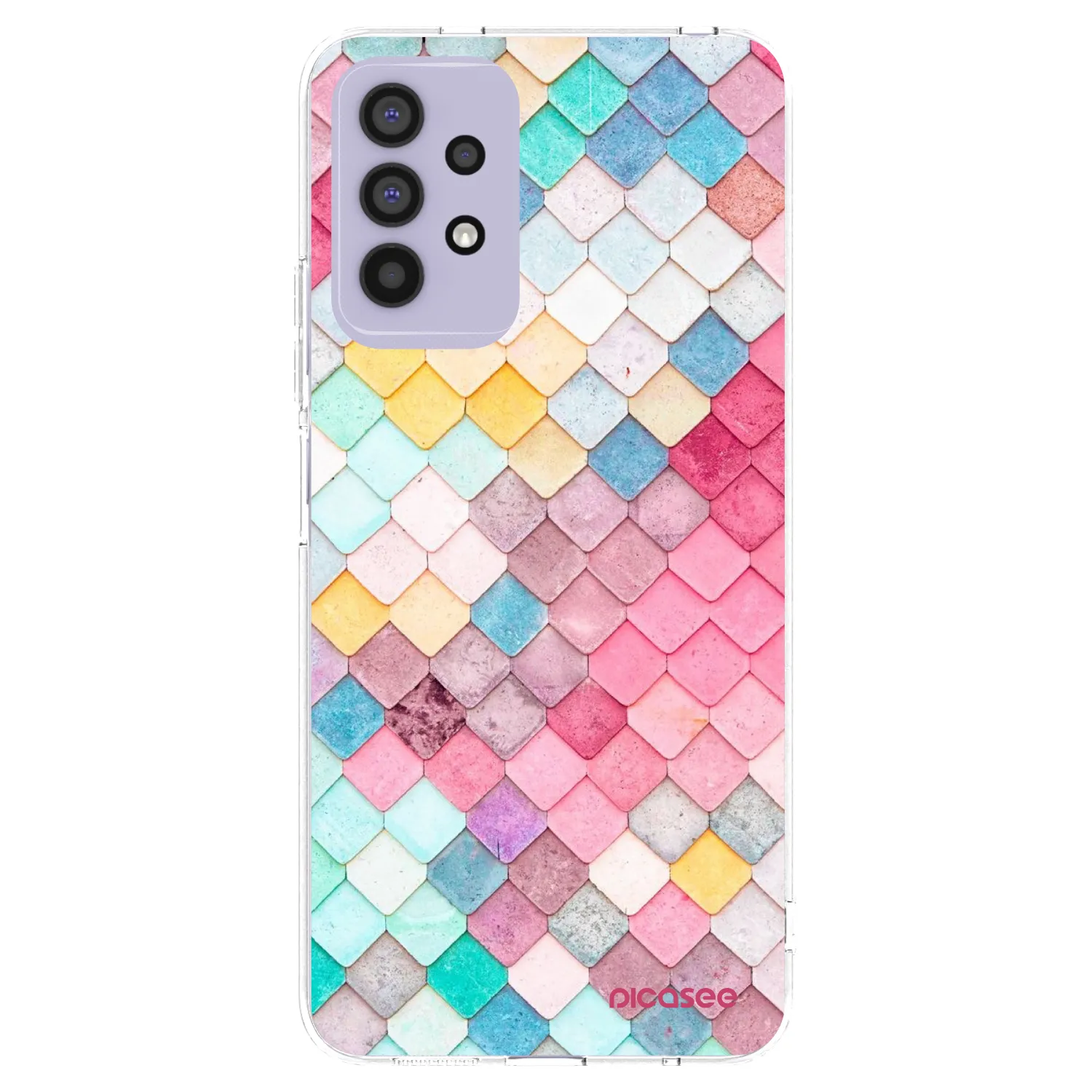 Picasee silikonowe przeźroczyste etui na Samsung Galaxy A32 4G SM-A325F - Colorful roof