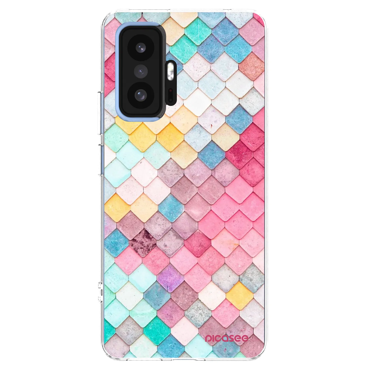Picasee silikonowe przeźroczyste etui na Xiaomi 11T Pro - Colorful roof