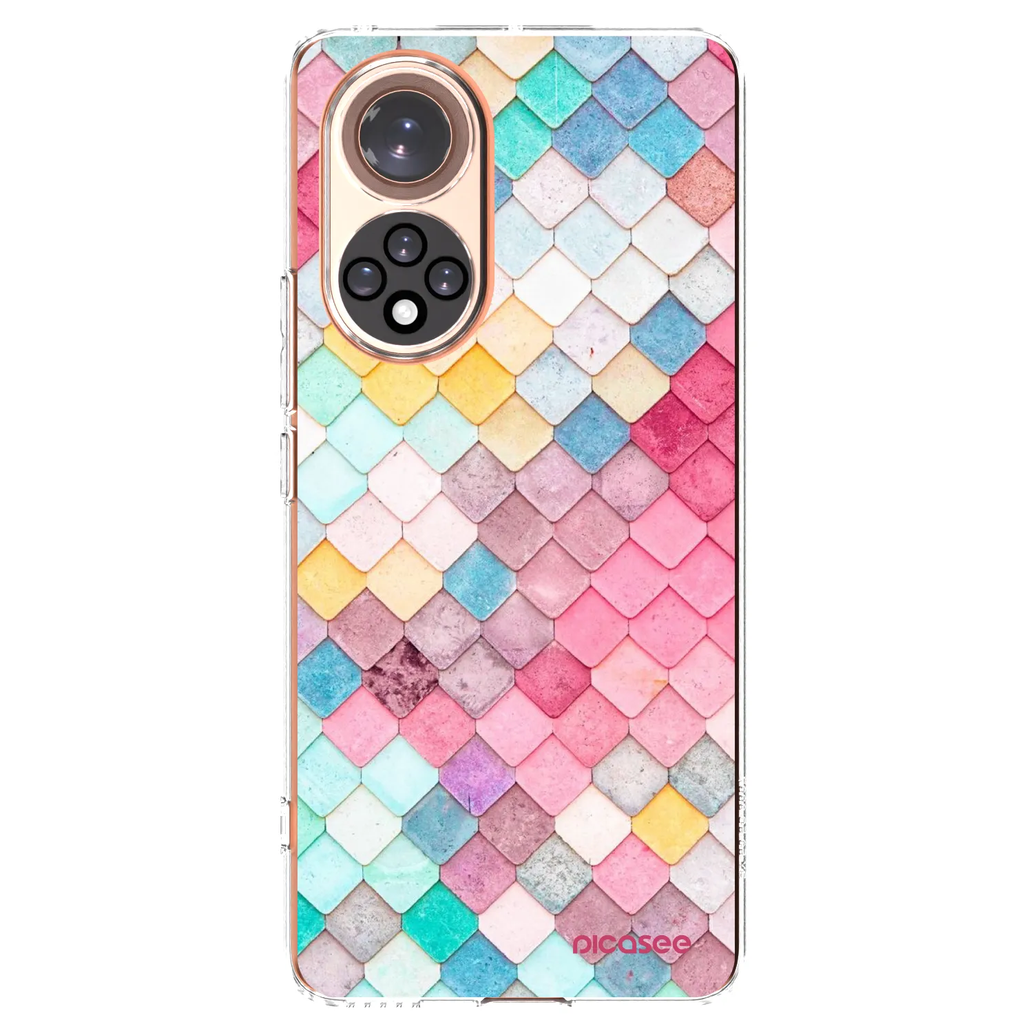 Picasee silikonowe przeźroczyste etui na Honor 50 5G - Colorful roof