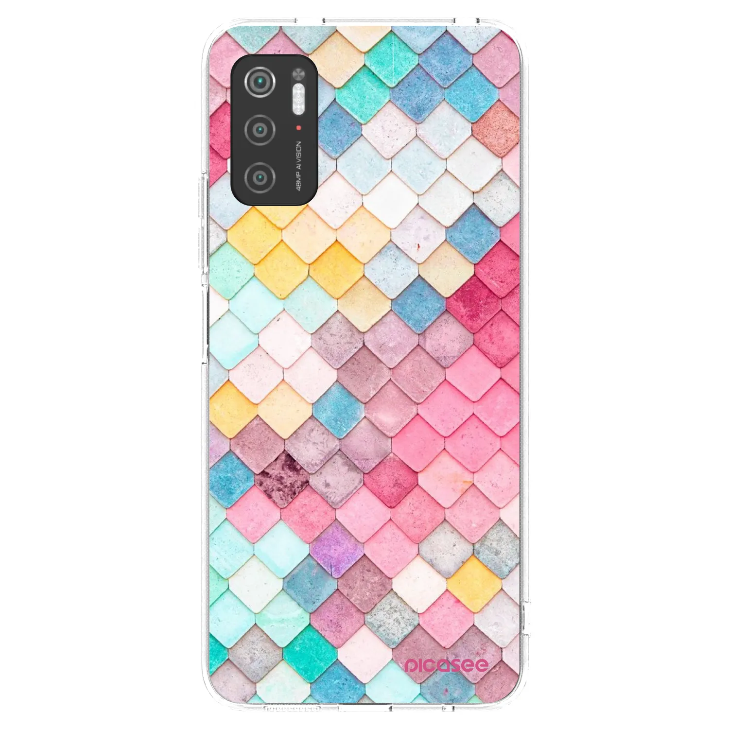 Picasee silikonowe przeźroczyste etui na Xiaomi Poco M3 Pro 5G - Colorful roof
