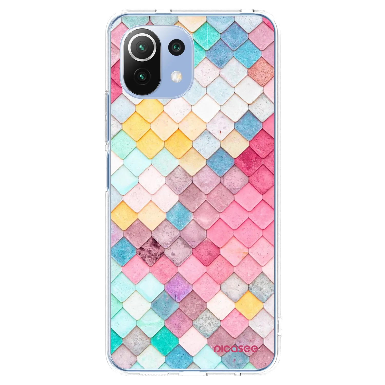 Picasee silikonowe przeźroczyste etui na Xiaomi 11 Lite 5G NE - Colorful roof