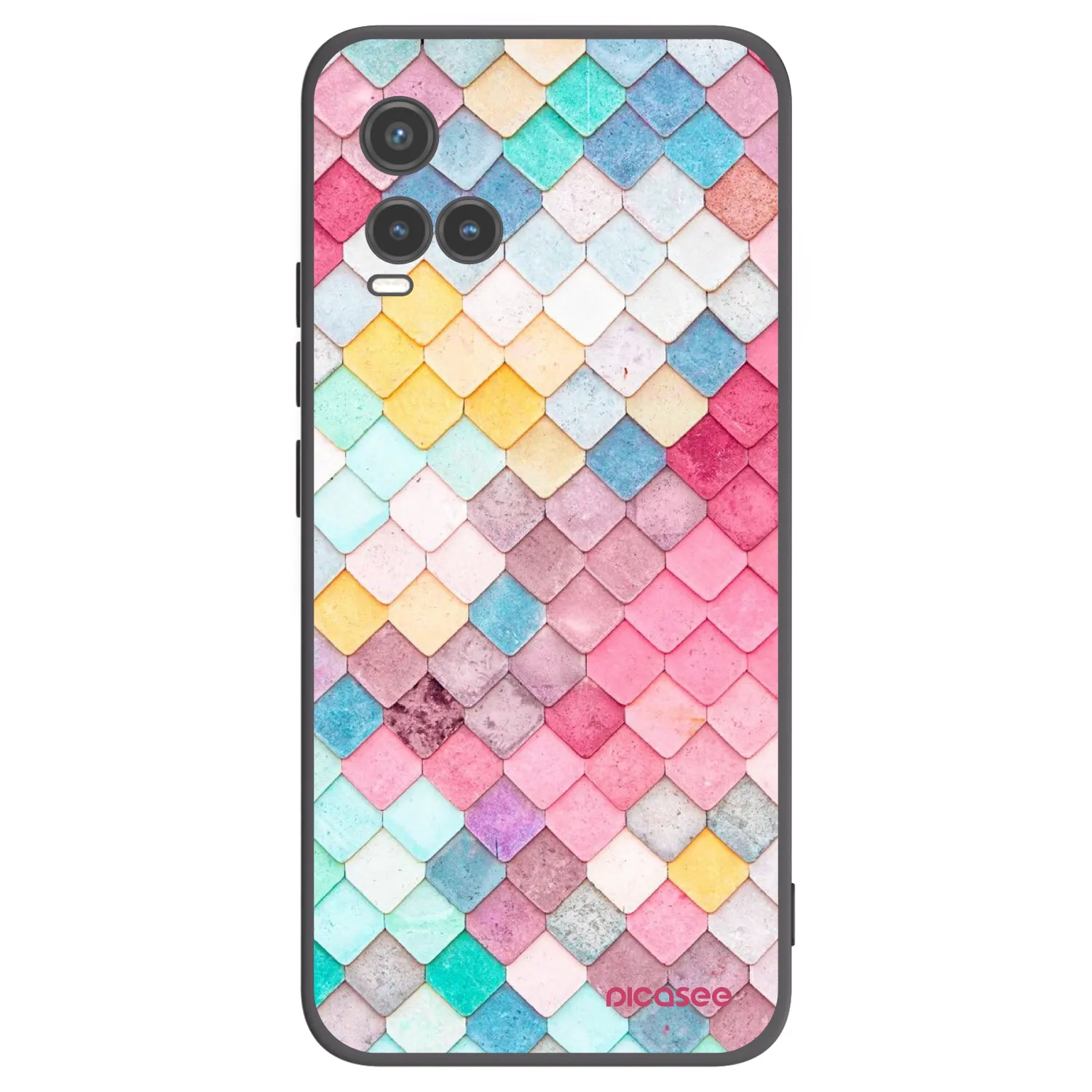 Picasee silikonowe czarne etui na Vivo Y33s - Colorful roof