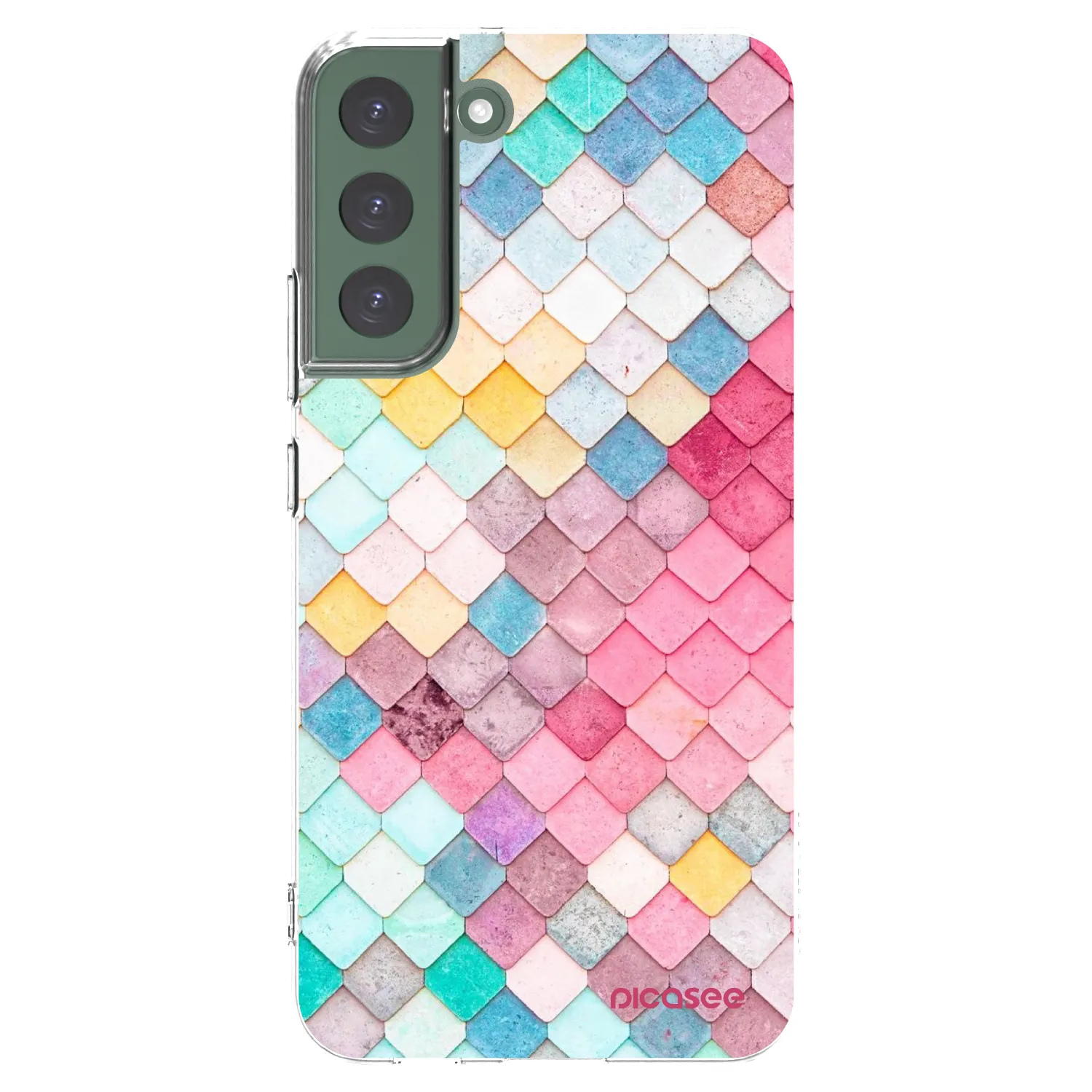 Picasee silikonowe przeźroczyste etui na Samsung Galaxy S22+ 5G - Colorful roof