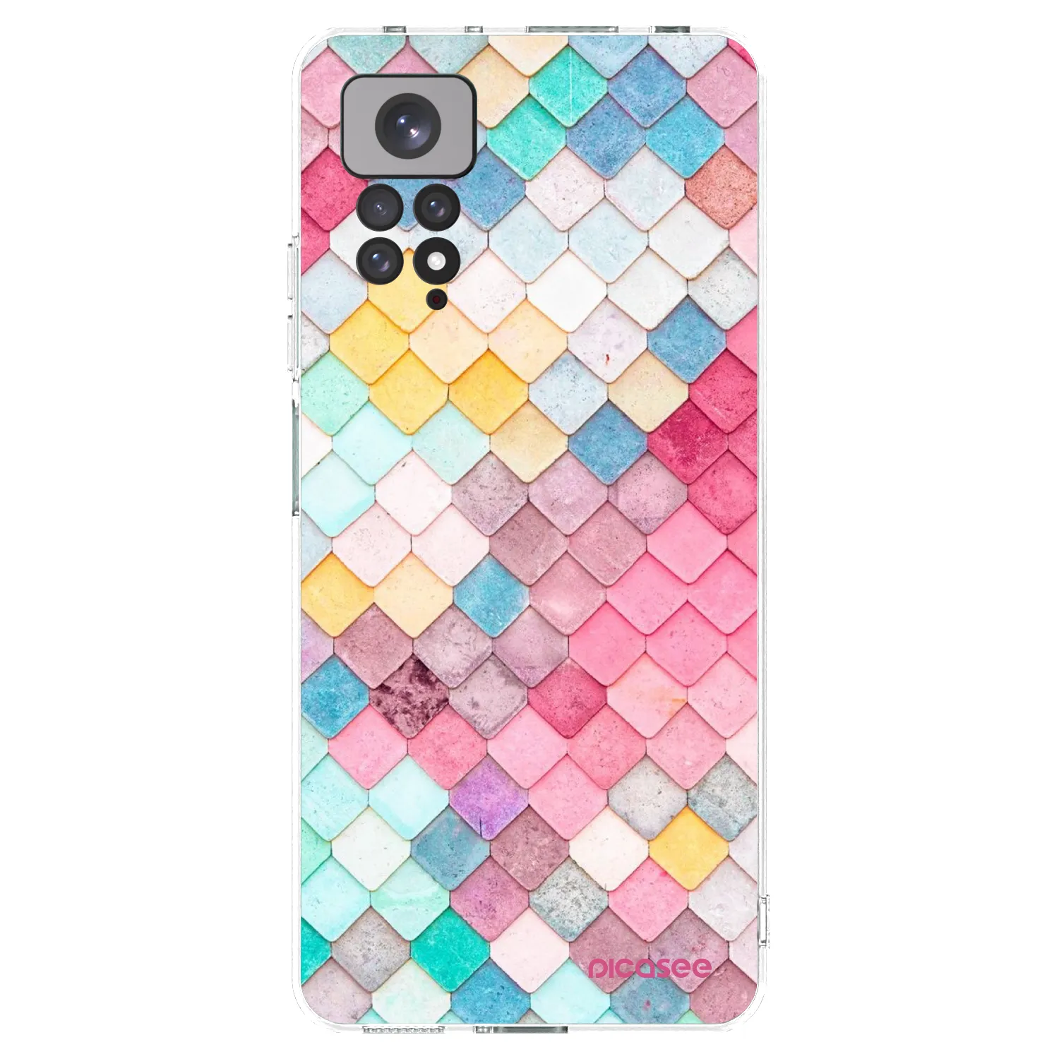 Picasee silikonowe przeźroczyste etui na Xiaomi Redmi Note 11S 4G - Colorful roof