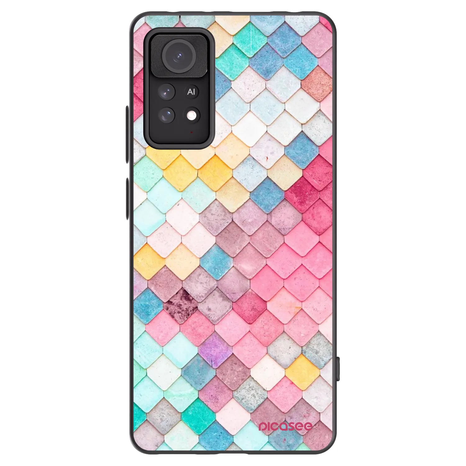 Picasee silikonowe czarne etui na Xiaomi Redmi Note 11 Pro 5G - Colorful roof
