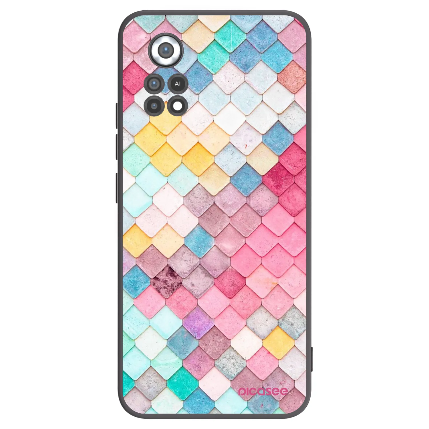 Picasee silikonowe czarne etui na Xiaomi Poco X4 Pro 5G - Colorful roof