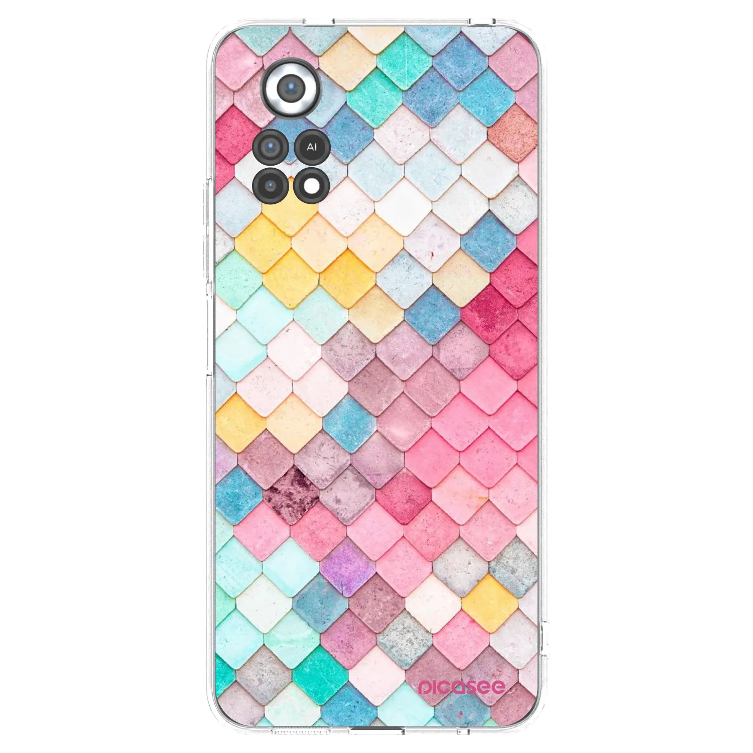 Picasee silikonowe przeźroczyste etui na Xiaomi Poco X4 Pro 5G - Colorful roof