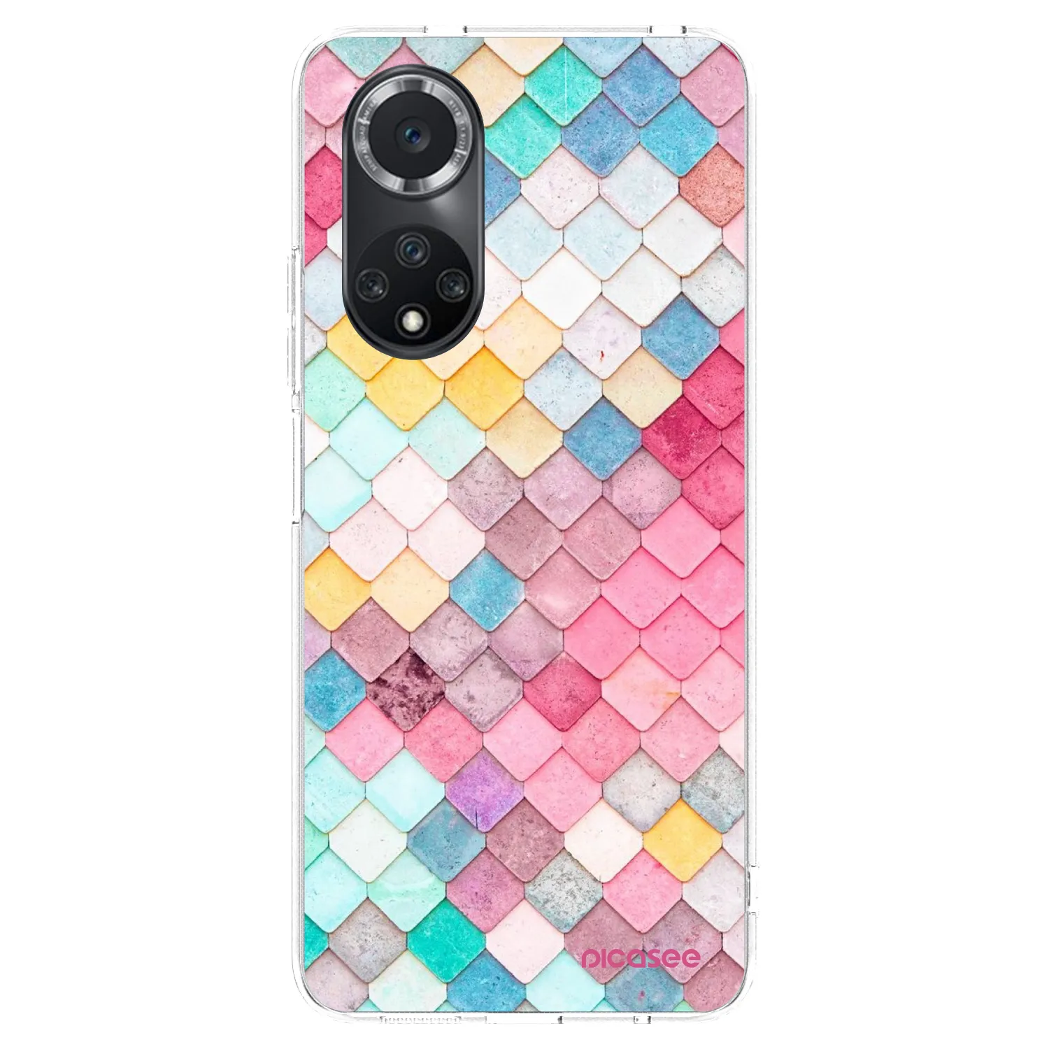 Picasee silikonowe przeźroczyste etui na Huawei Nova 9 SE - Colorful roof