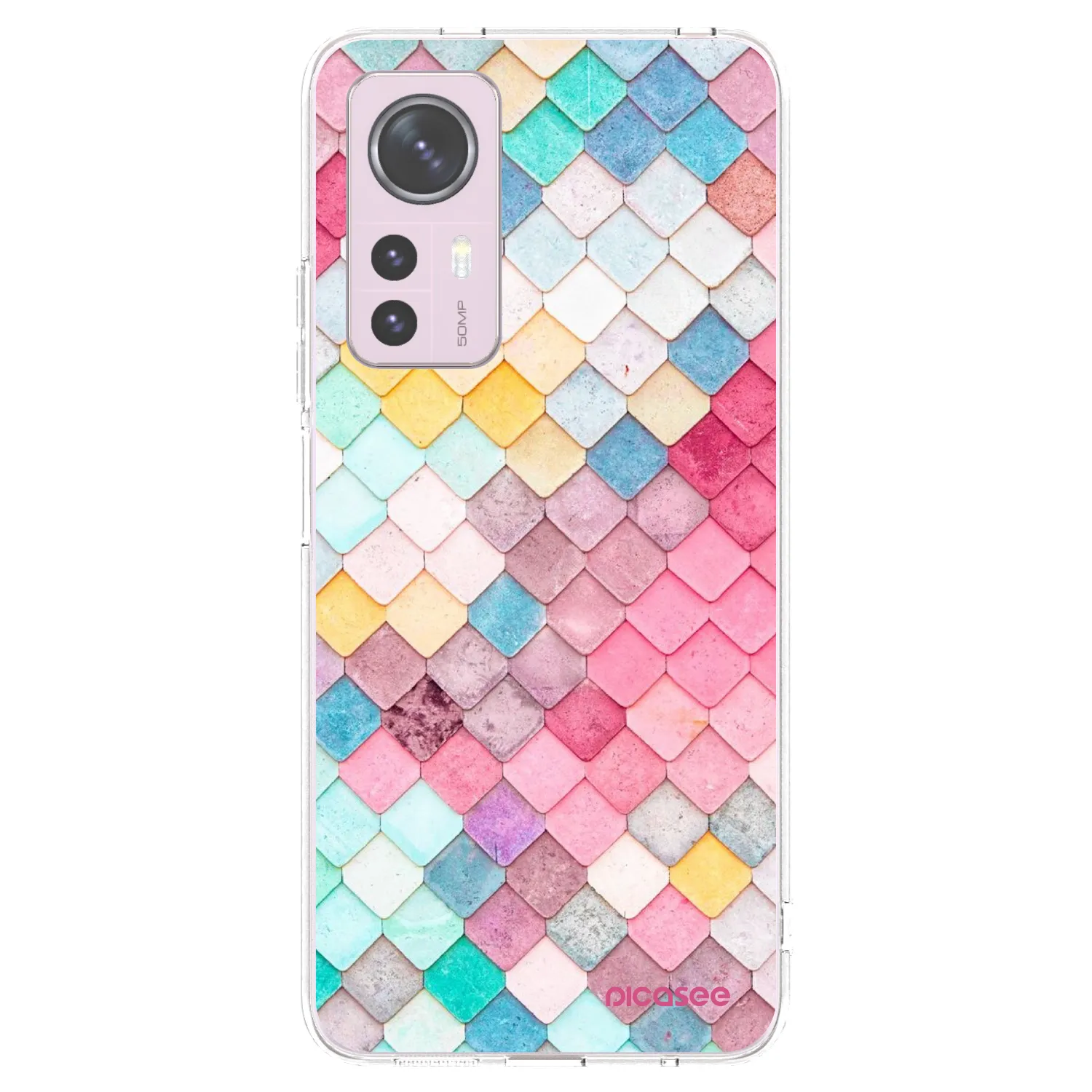 Picasee silikonowe przeźroczyste etui na Xiaomi 12 - Colorful roof