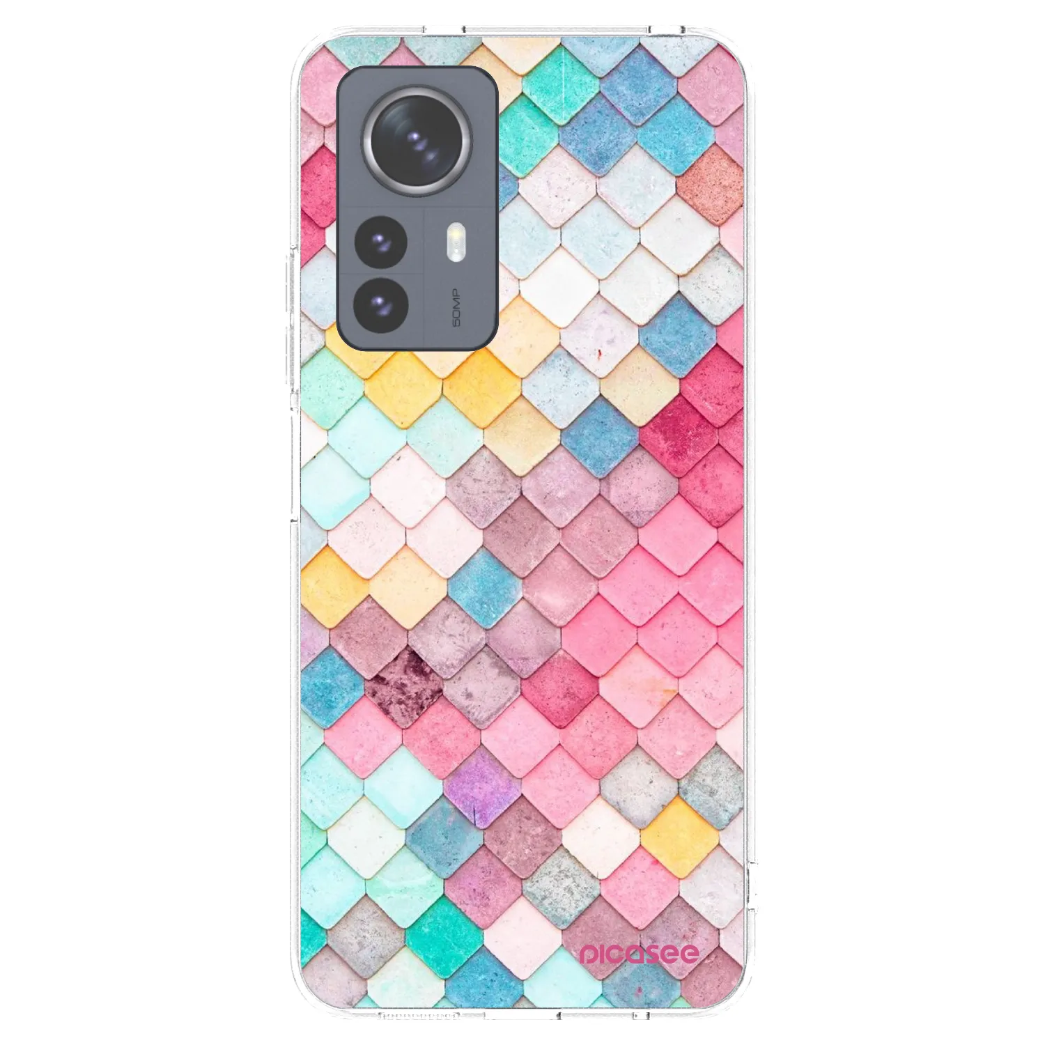 Picasee silikonowe przeźroczyste etui na Xiaomi 12 Pro - Colorful roof