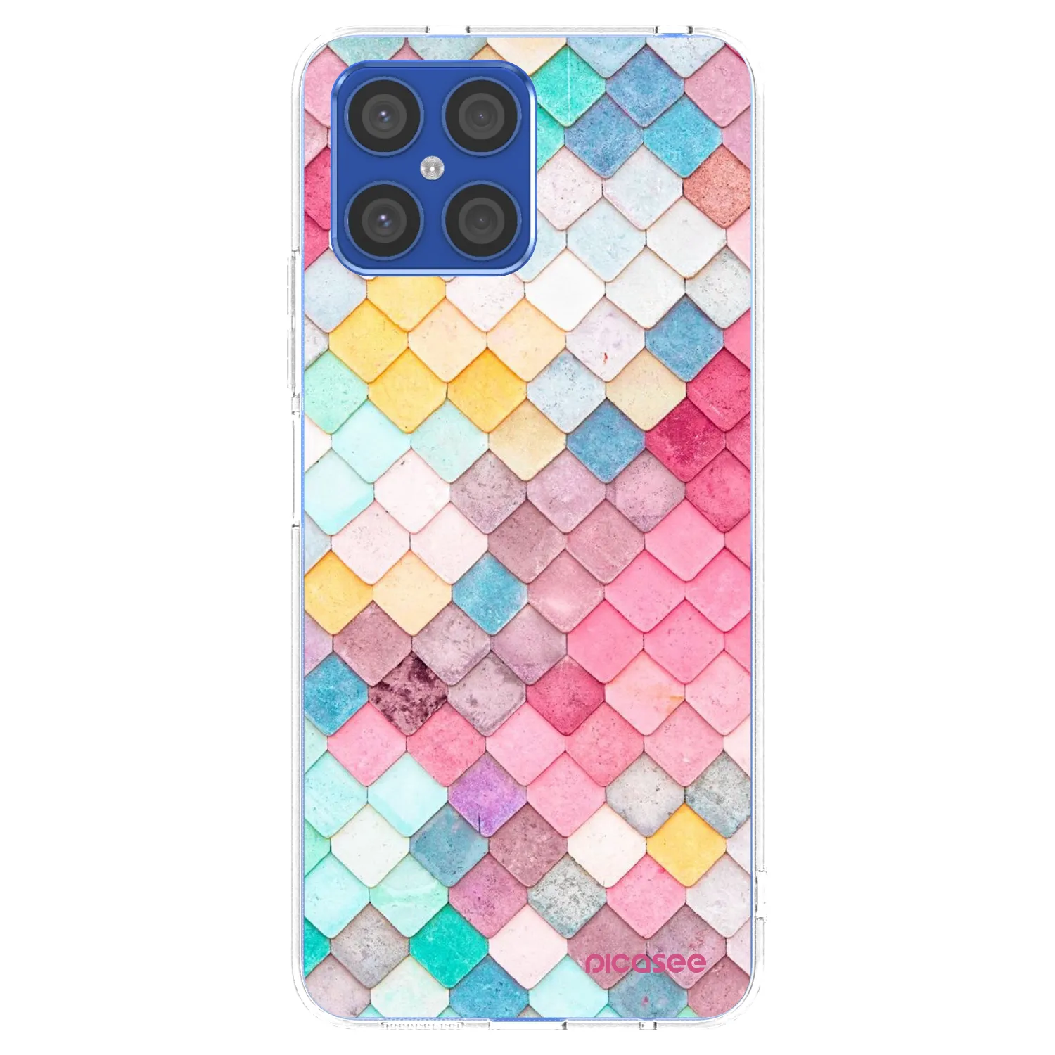 Picasee silikonowe przeźroczyste etui na Honor X8 4G - Colorful roof
