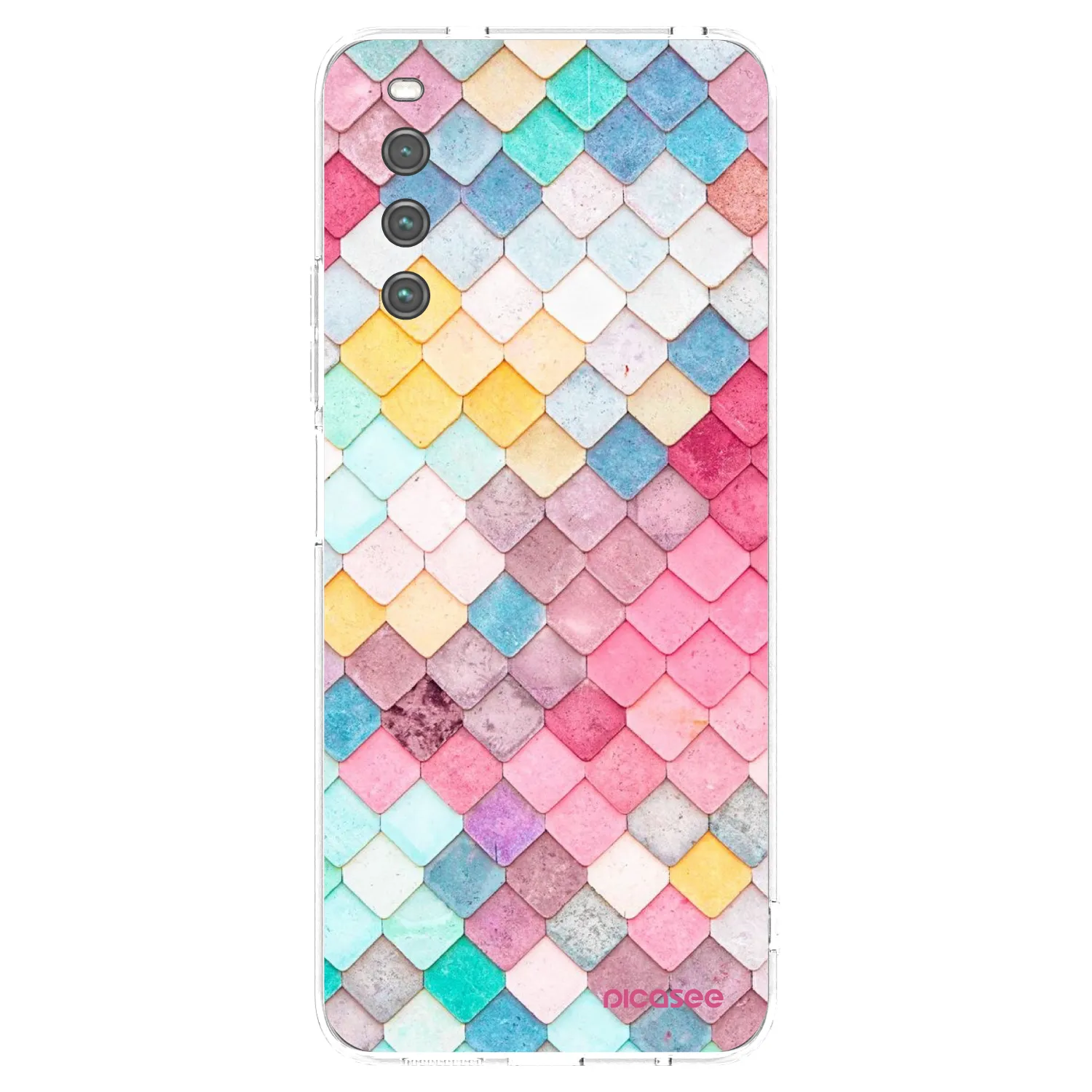 Picasee silikonowe przeźroczyste etui na Sony Xperia 10 IV 5G - Colorful roof
