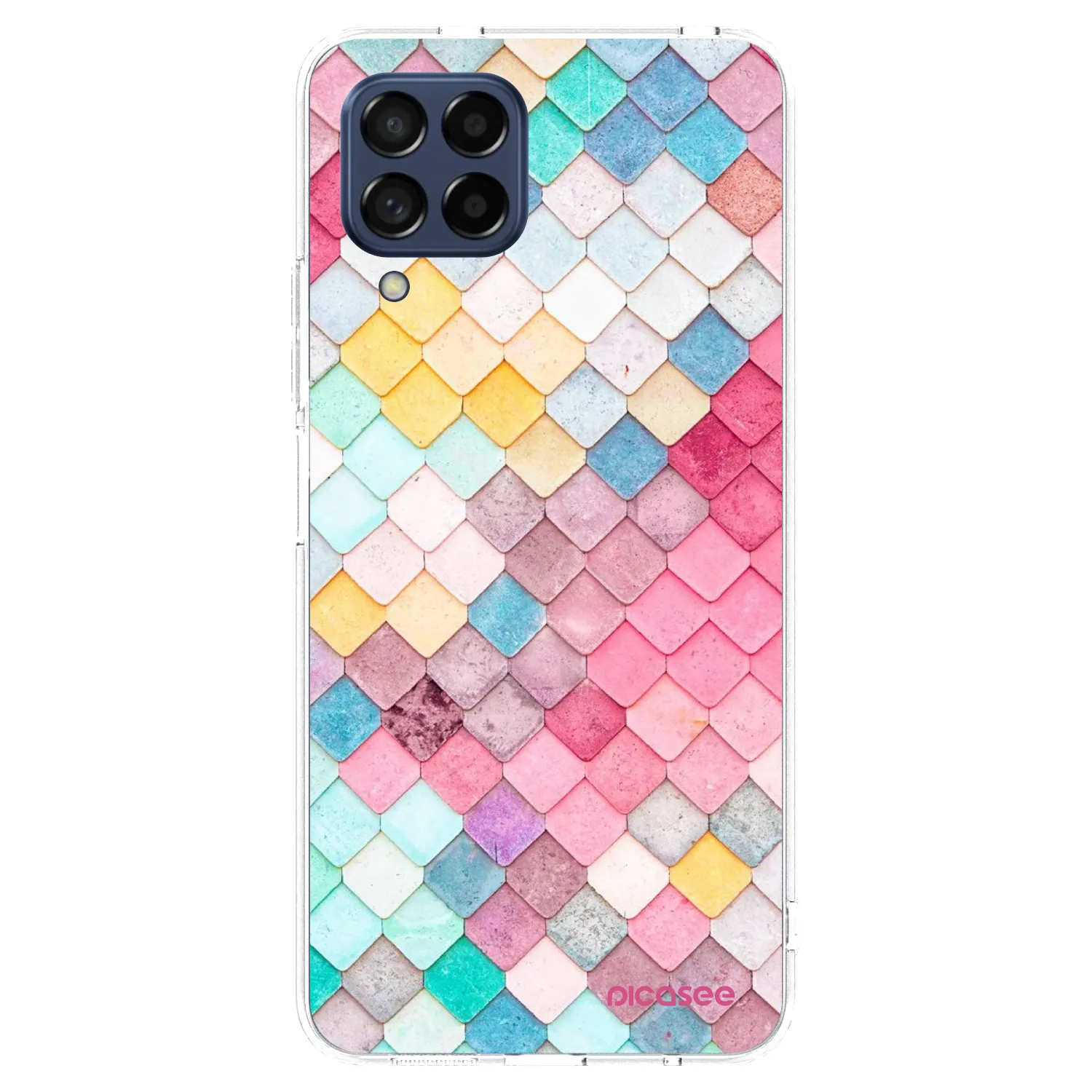 Picasee silikonowe przeźroczyste etui na Samsung Galaxy M53 5G - Colorful roof