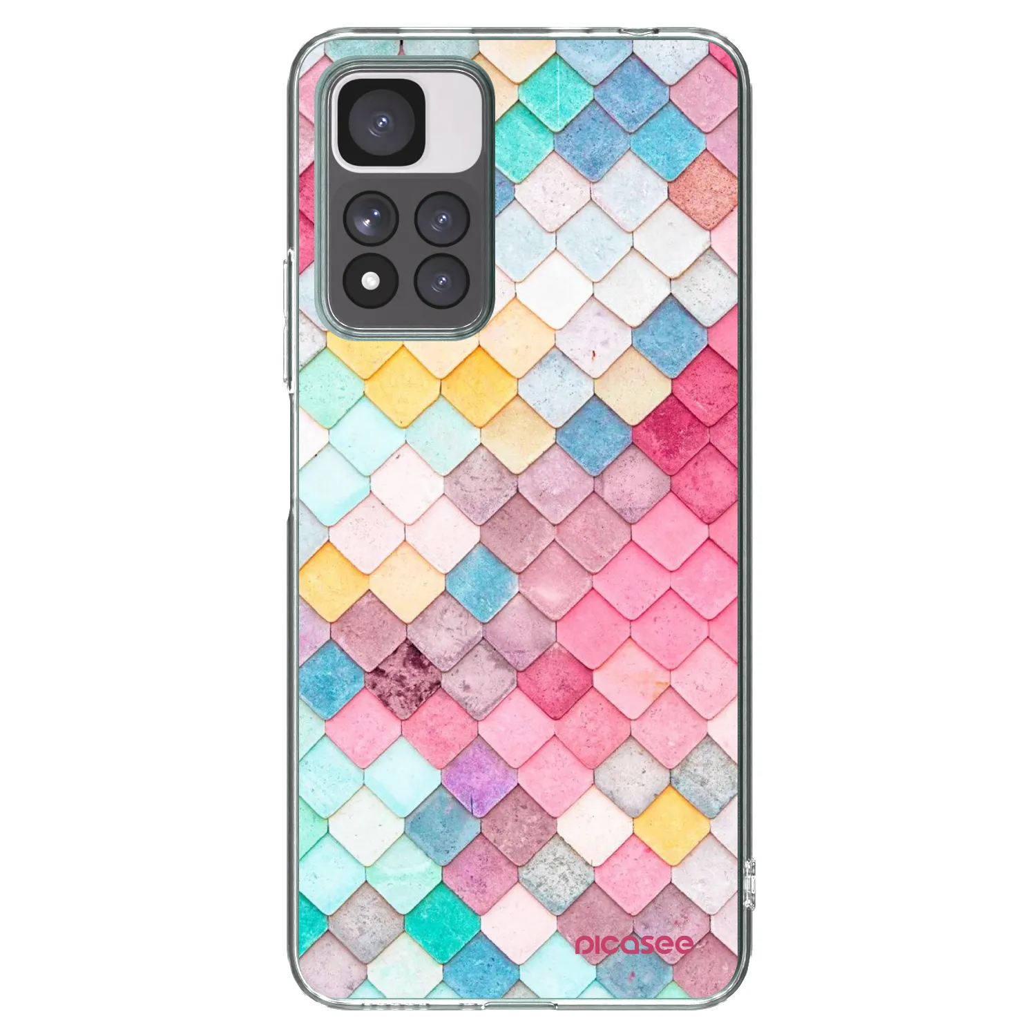 Picasee silikonowe przeźroczyste etui na Xiaomi Redmi Note 11 Pro+ 5G - Colorful roof