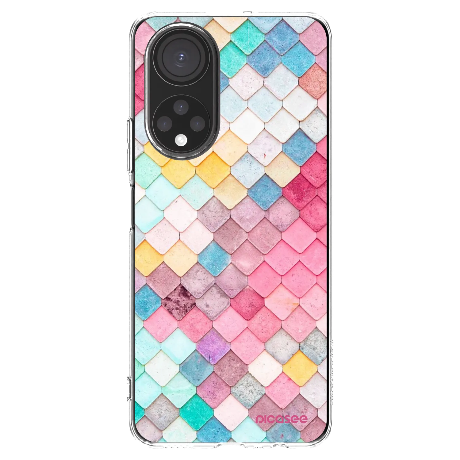 Picasee silikonowe przeźroczyste etui na Honor X7 - Colorful roof
