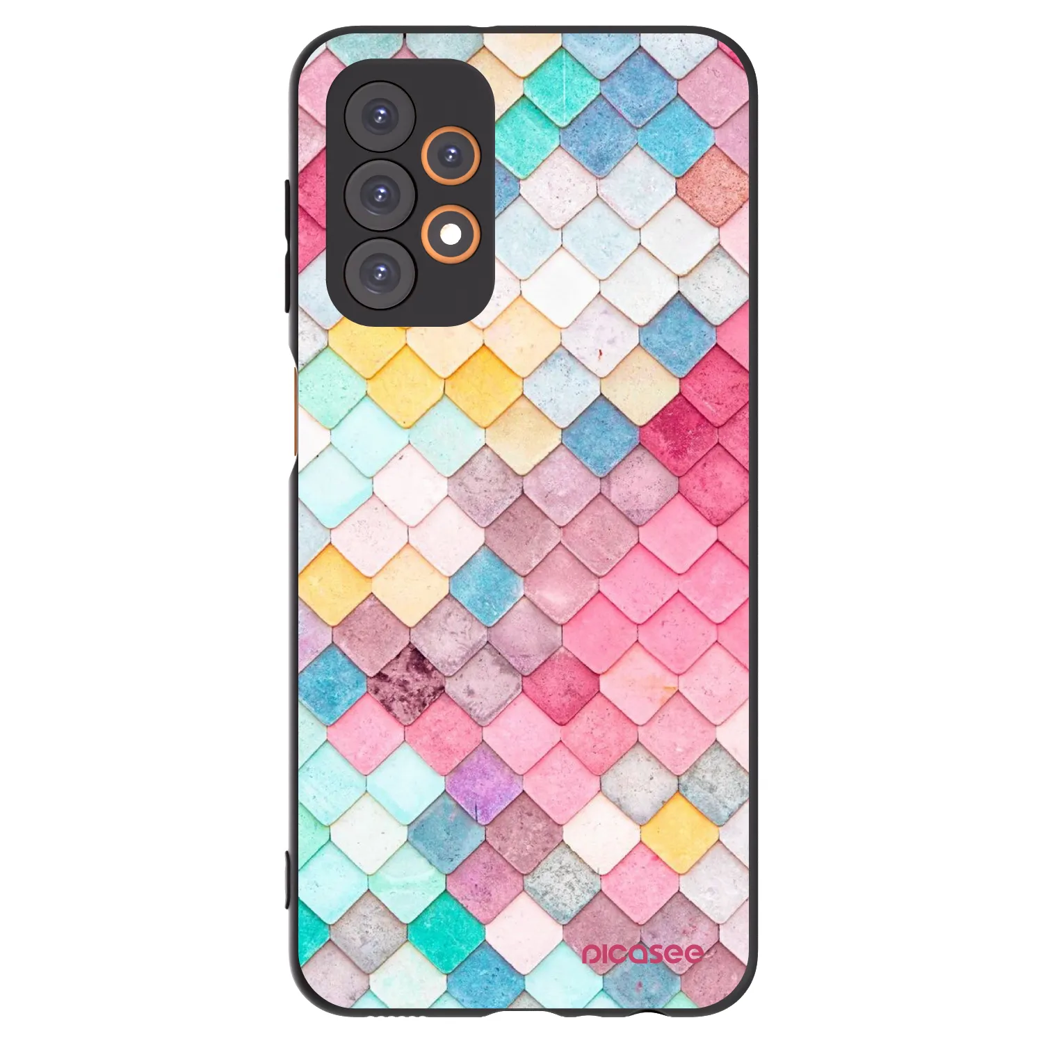 Picasee silikonowe czarne etui na Samsung Galaxy A23 A236B 5G - Colorful roof