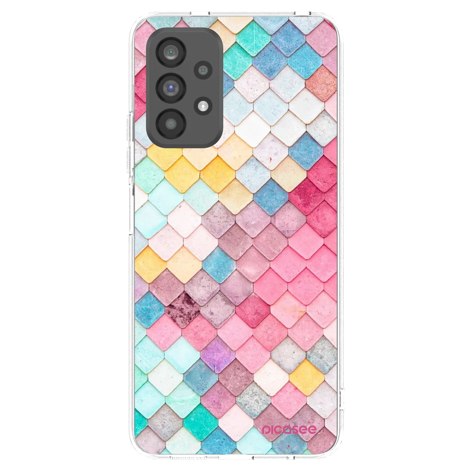 Picasee silikonowe przeźroczyste etui na Samsung Galaxy A73 5G - Colorful roof