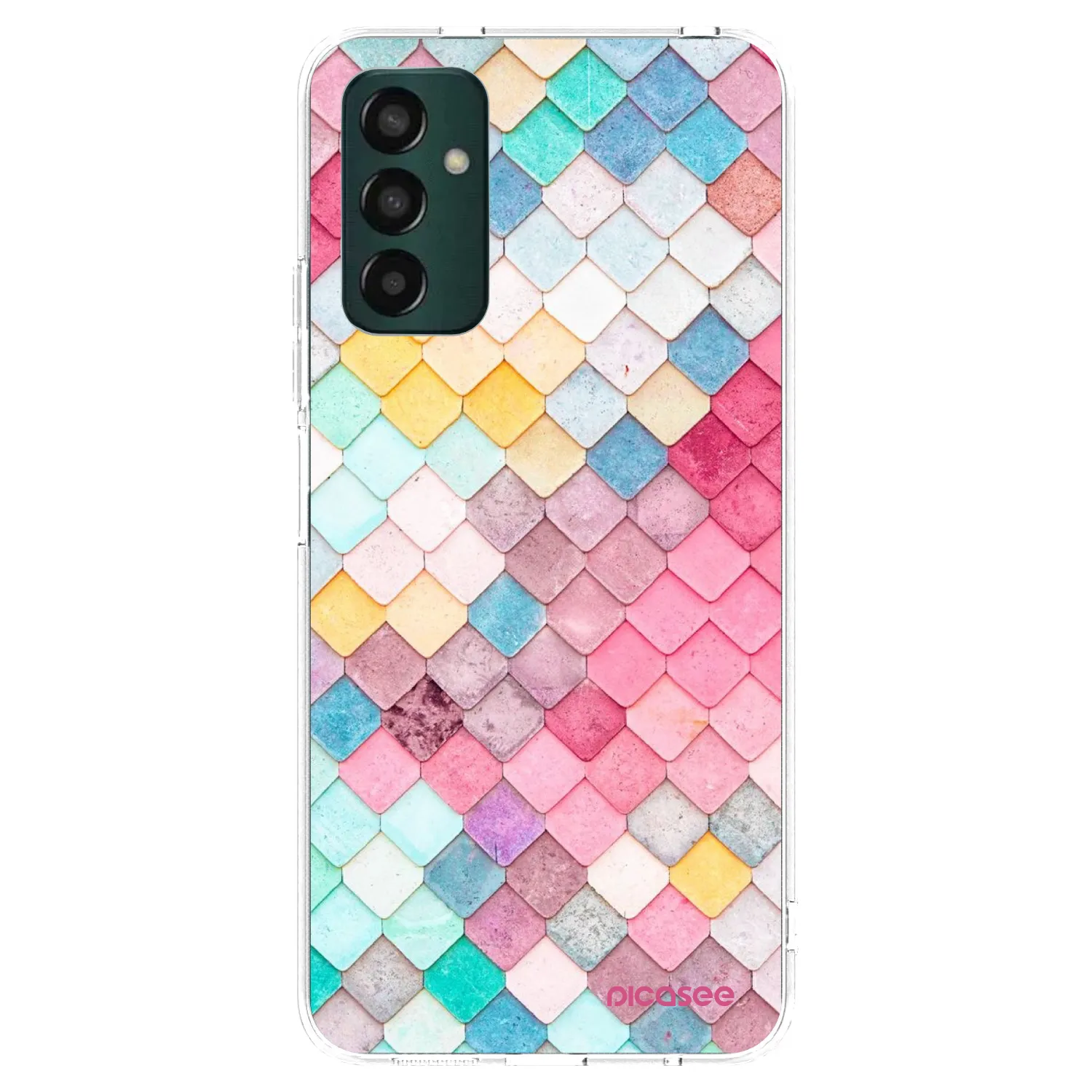Picasee silikonowe przeźroczyste etui na Samsung Galaxy M23 5G - Colorful roof