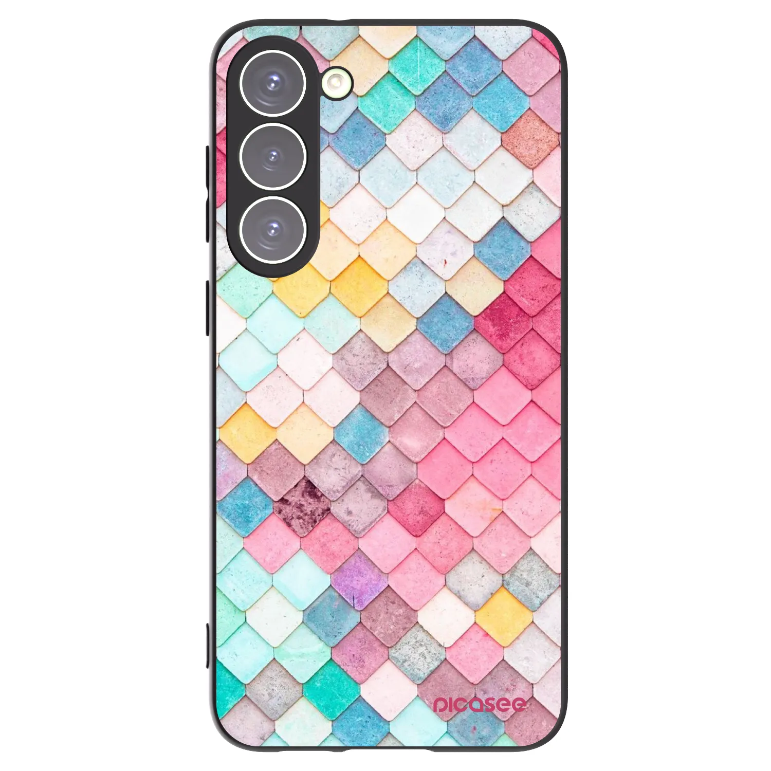 Picasee silikonowe czarne etui na Samsung Galaxy S23+ 5G - Colorful roof