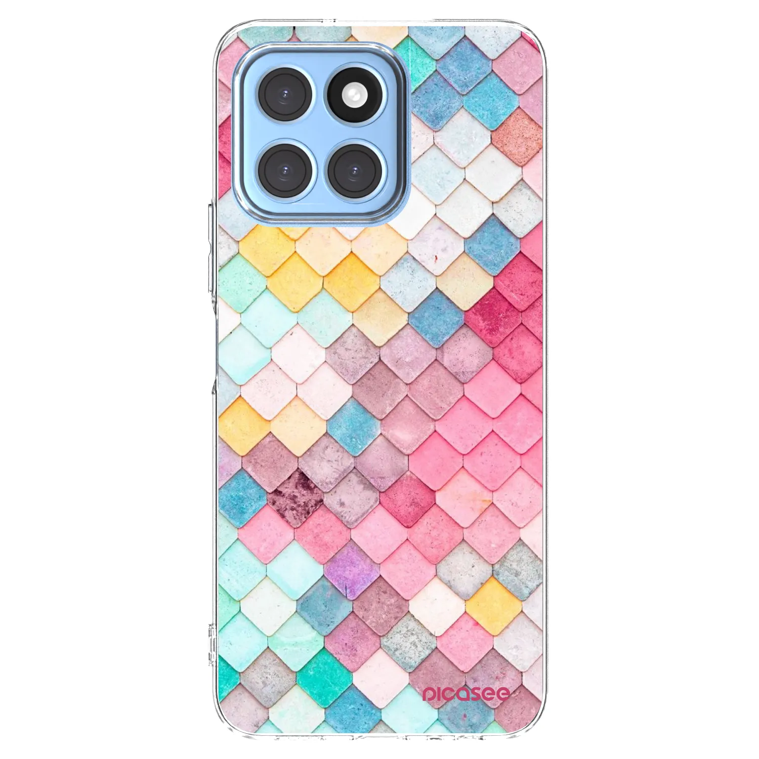 Picasee silikonowe przeźroczyste etui na Honor X8 5G - Colorful roof