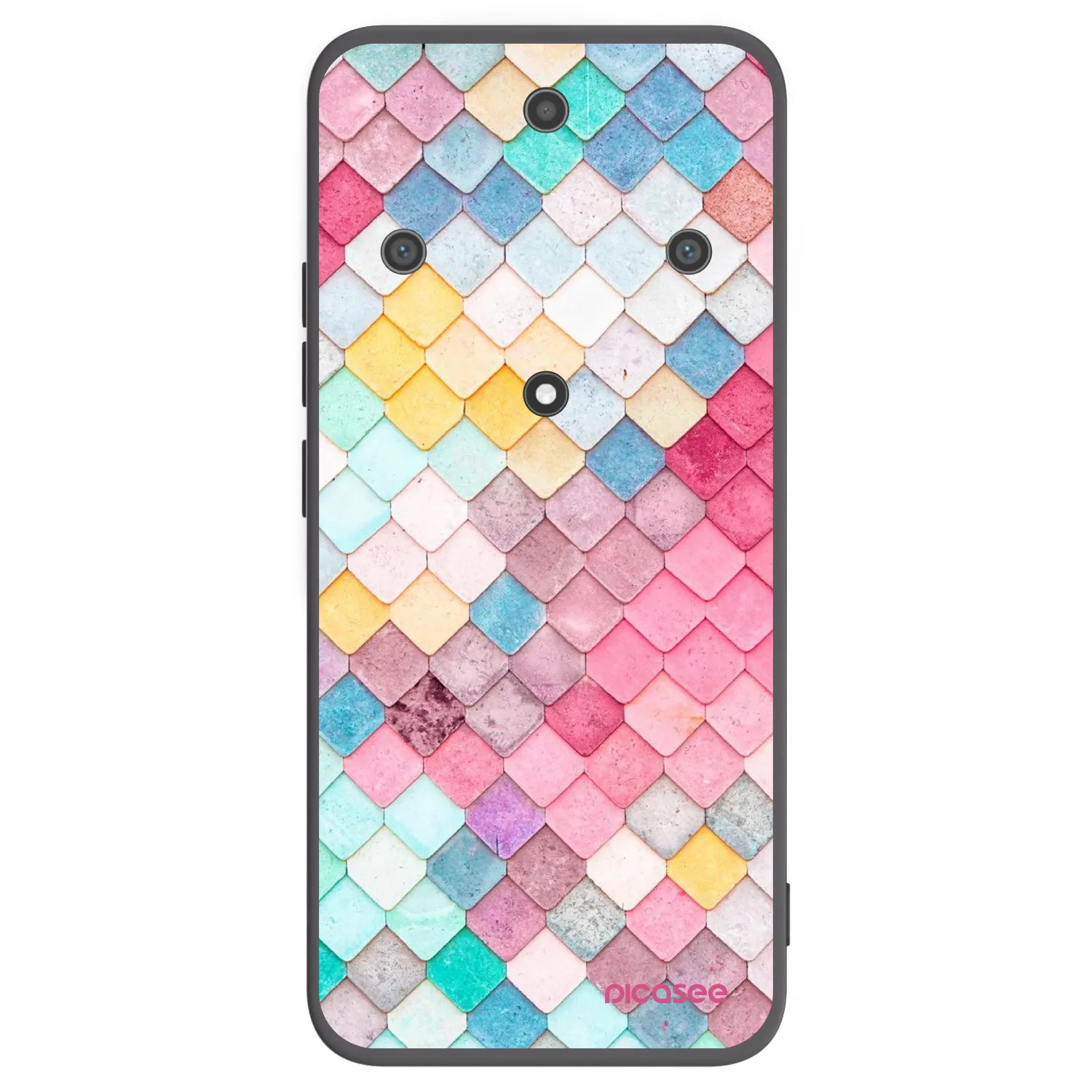 Picasee silikonowe czarne etui na Honor Magic5 Lite 5G - Colorful roof